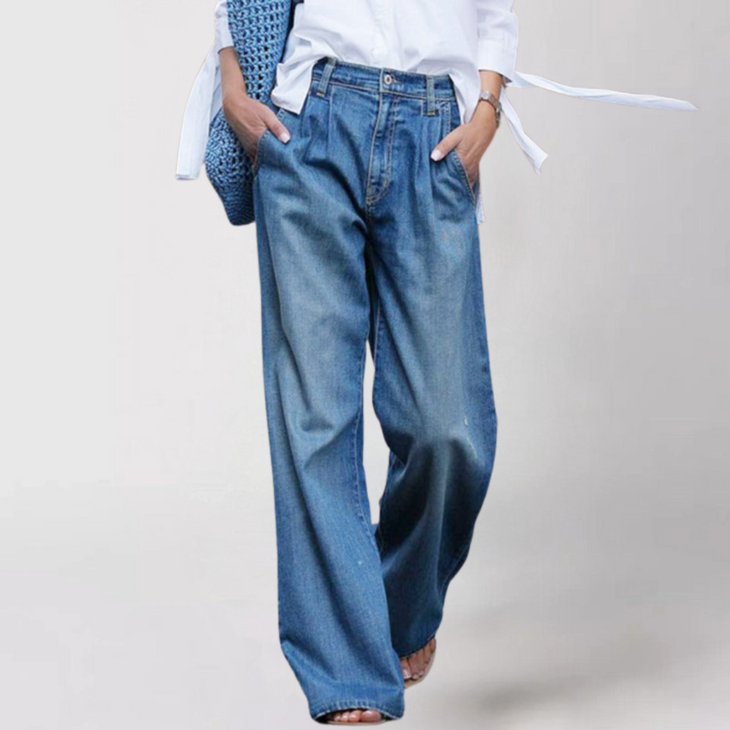 Jeans a gamba larga da donna - pantaloni casual e comodi