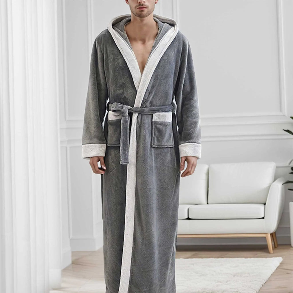Lussuoso accappatoio da uomo con cappuccio