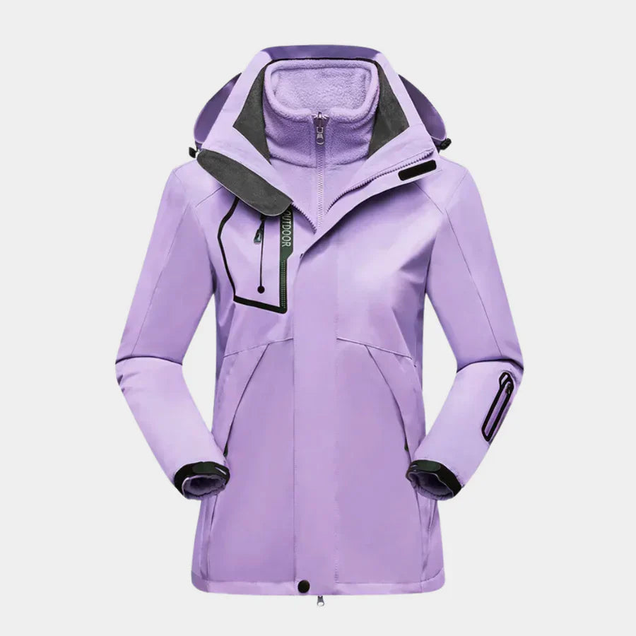 Giacca da sci impermeabile da donna – Cappotto invernale da snowboard dal taglio sportivo