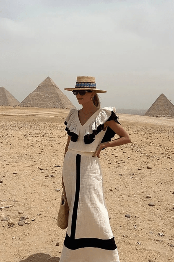 Set Gonna Midi Vita Alta Donna - Outfit Estivo Elegante Dos Nu