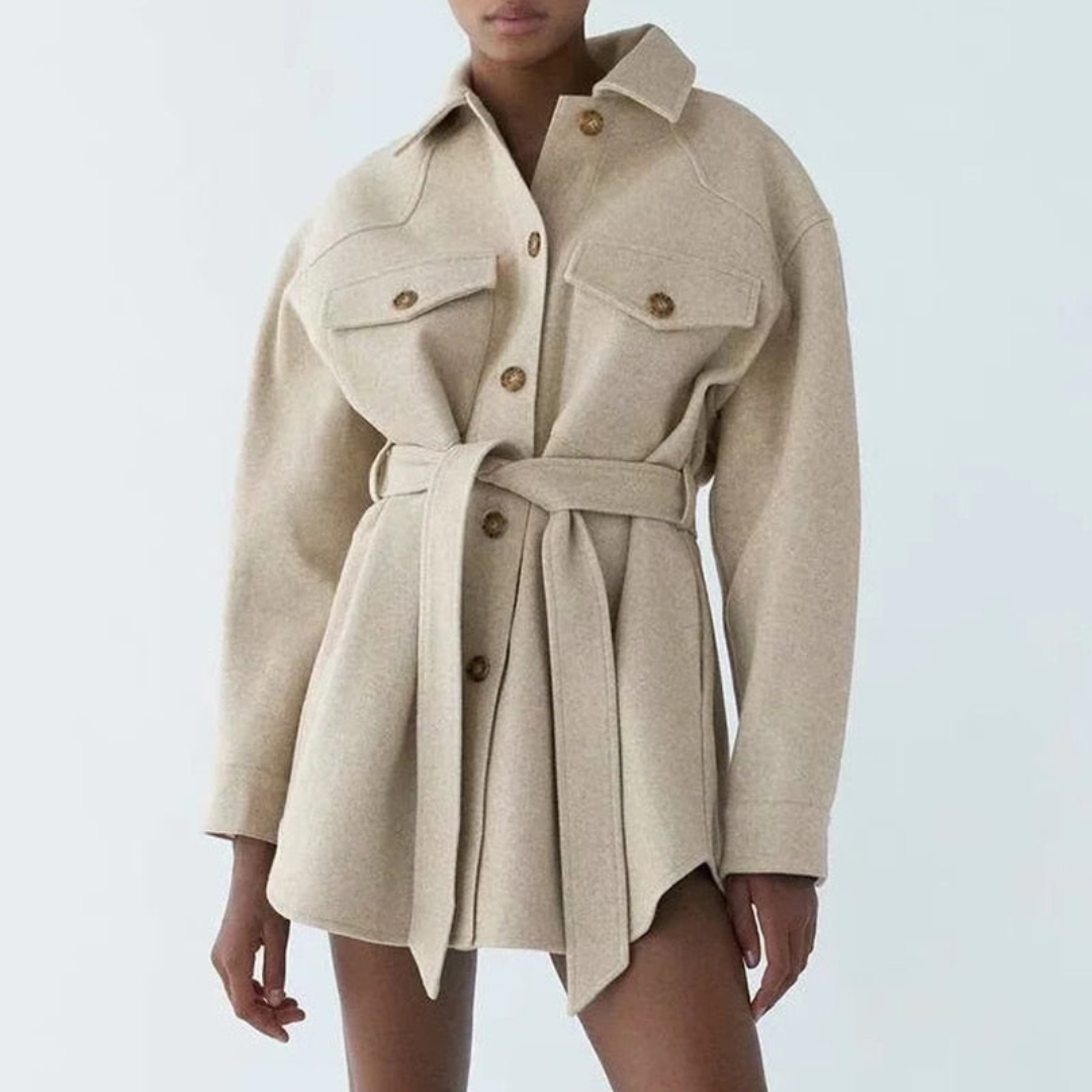 Women's Long Winter Jacket - Elegant and Warm