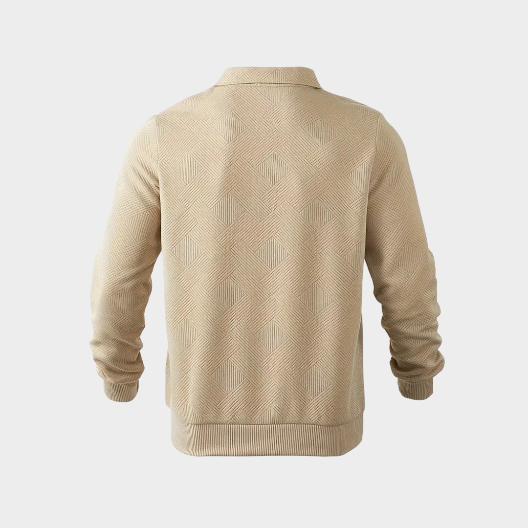 Maglione premium da uomo con mezza zip