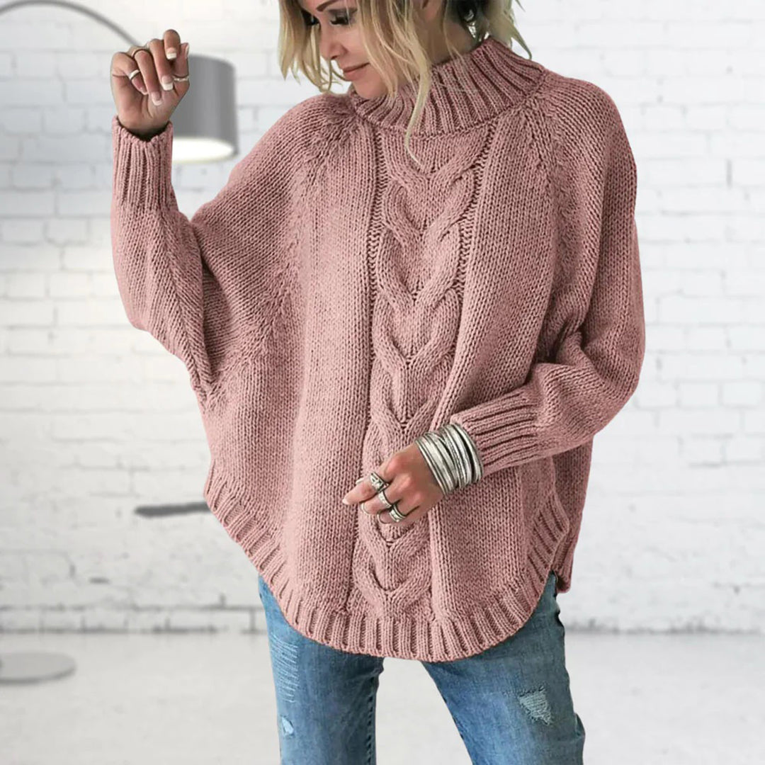 Maglione a Collo Alto a Coste Elegante da Donna - Comfort Lavorato a Maglia