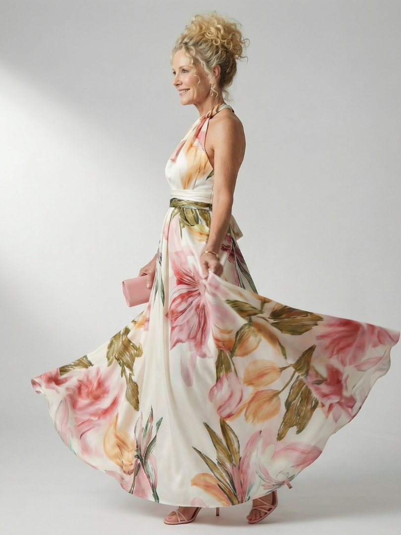 Abito maxi floreale leggero da donna - Delicato e femminile