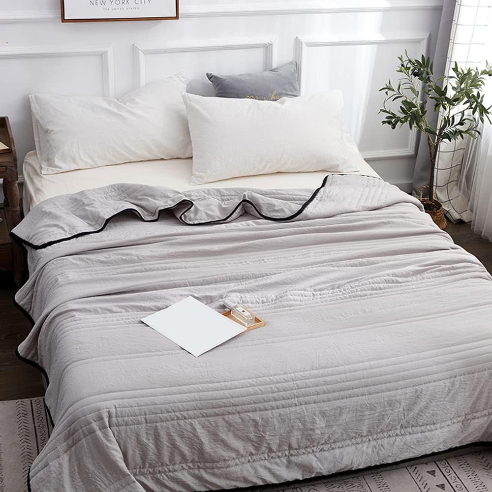 Coperta rinfrescante e confortevole - Coperta leggera, traspirante e fresca al tatto per l'estate, morbida coperta da letto delicata sulla pelle per tutte le stagioni