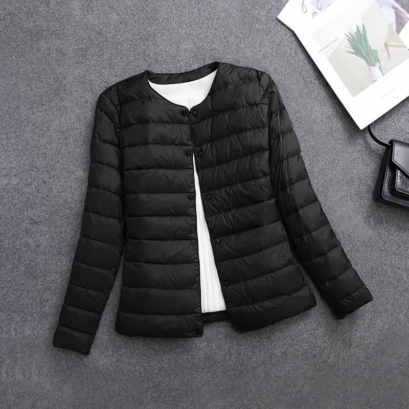 Giacca isolante leggera da donna – Indumento interno corto con scollo rotondo