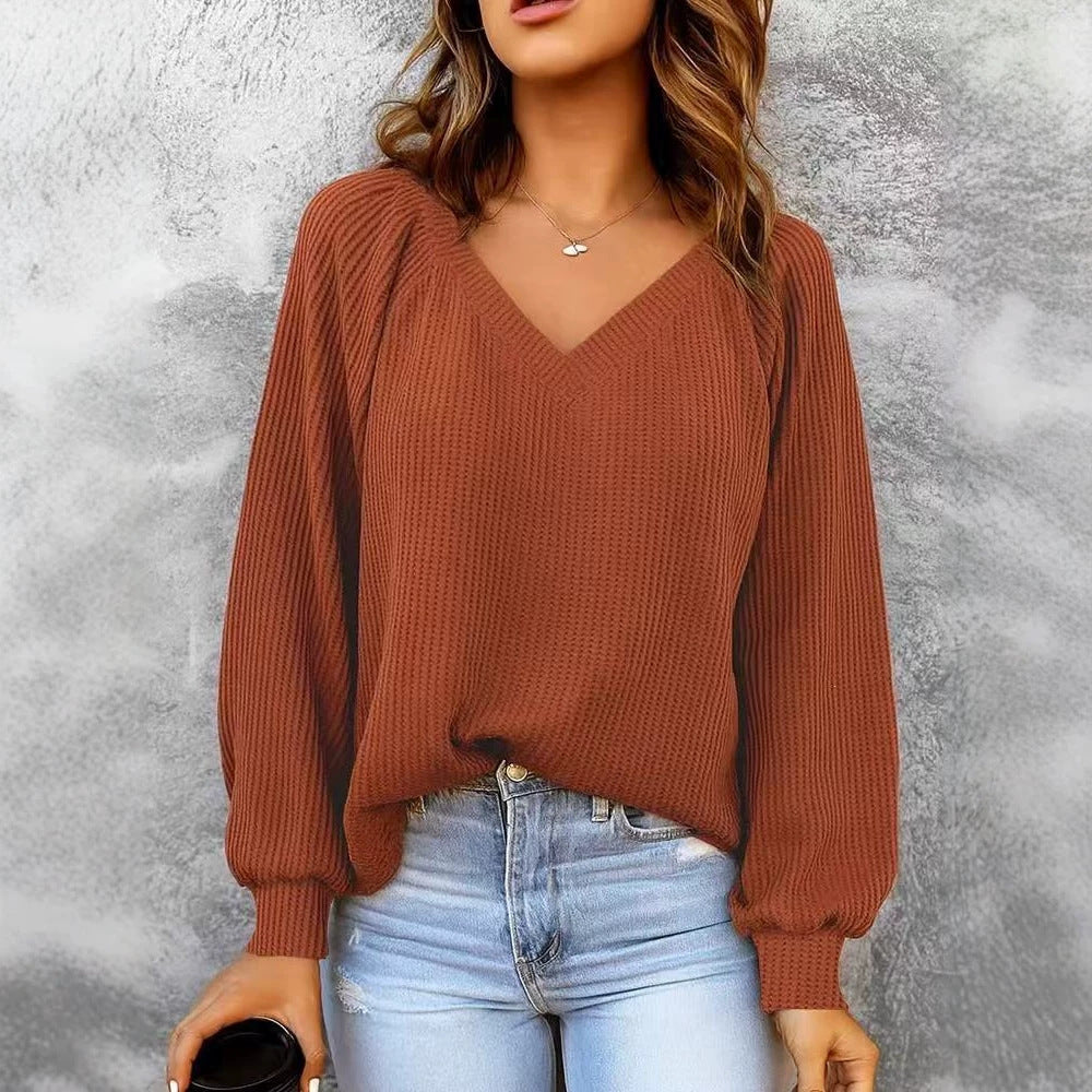 Pull ample pour femme en maille douce - Décontracté et confortable