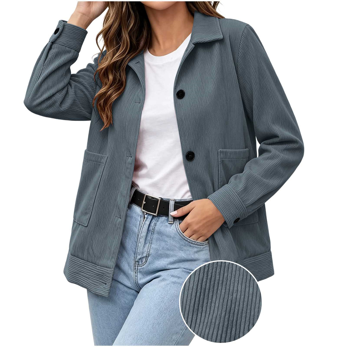 Veste décontractée pour femme à revers - Simple et soignée