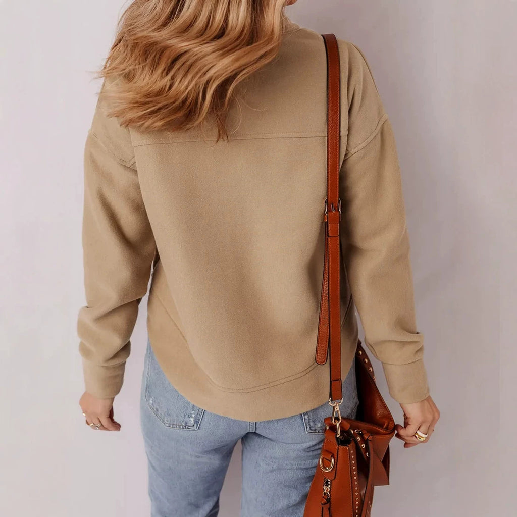 Sudadera de mujer con hombros caídos – Suave y cómoda