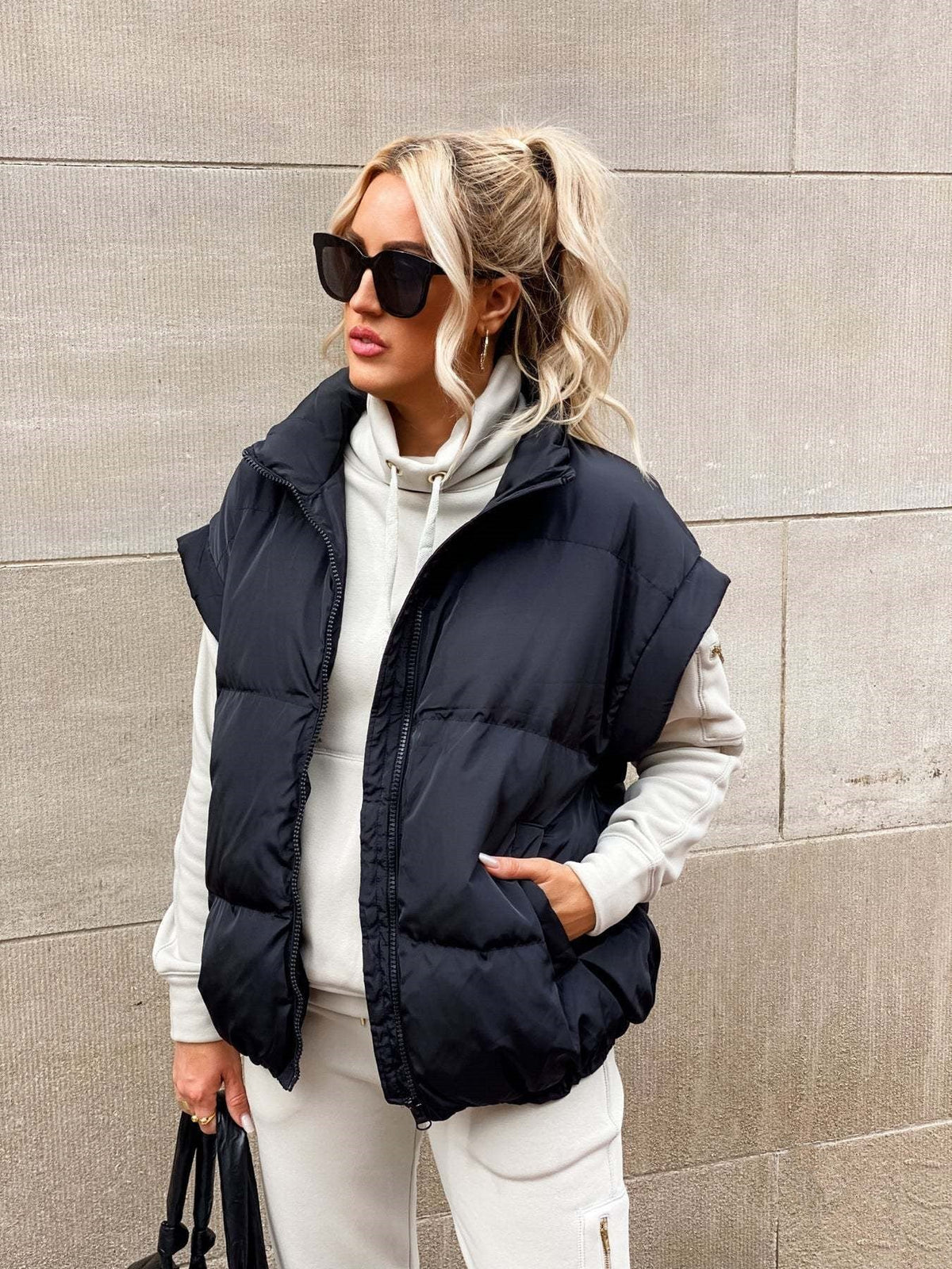 Doudoune sans manches oversize pour femme - Chaude et moderne