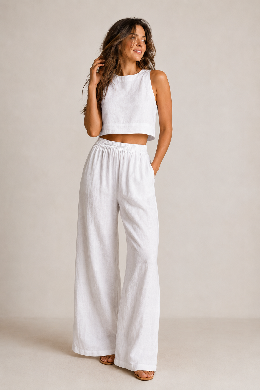 Set estivo da donna in cotone due pezzi - Leggero e naturale