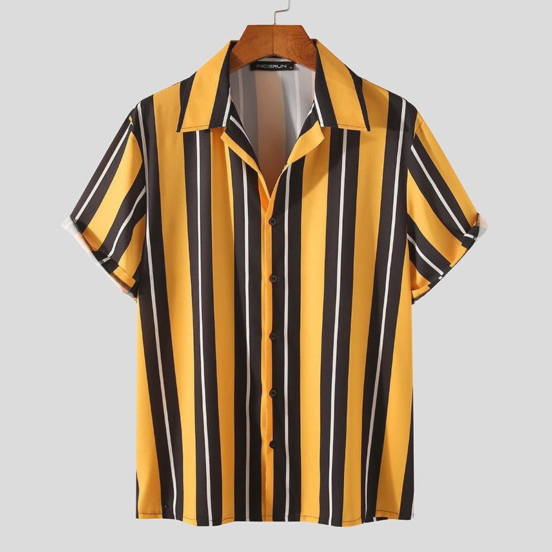 Camicia estiva casual premium da uomo - Camicia streetwear a maniche corte