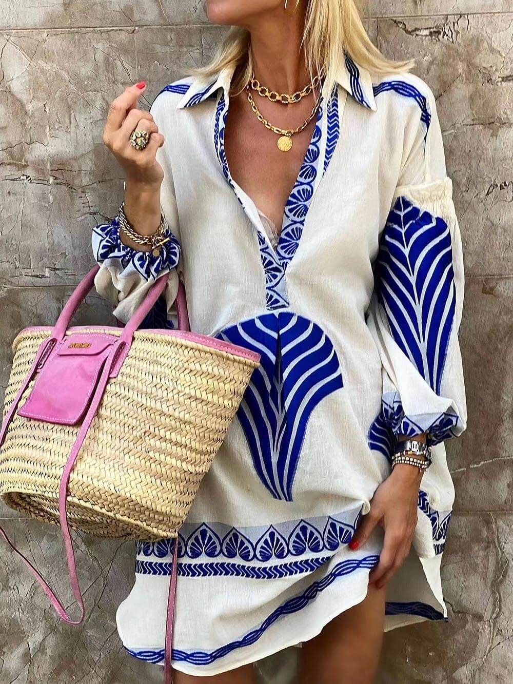 Abito mini stampato da donna – Casual ed estivo