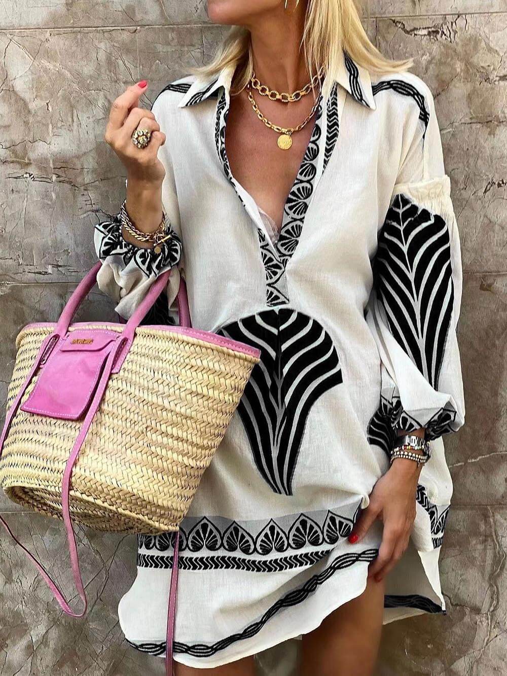 Abito mini stampato da donna – Casual ed estivo