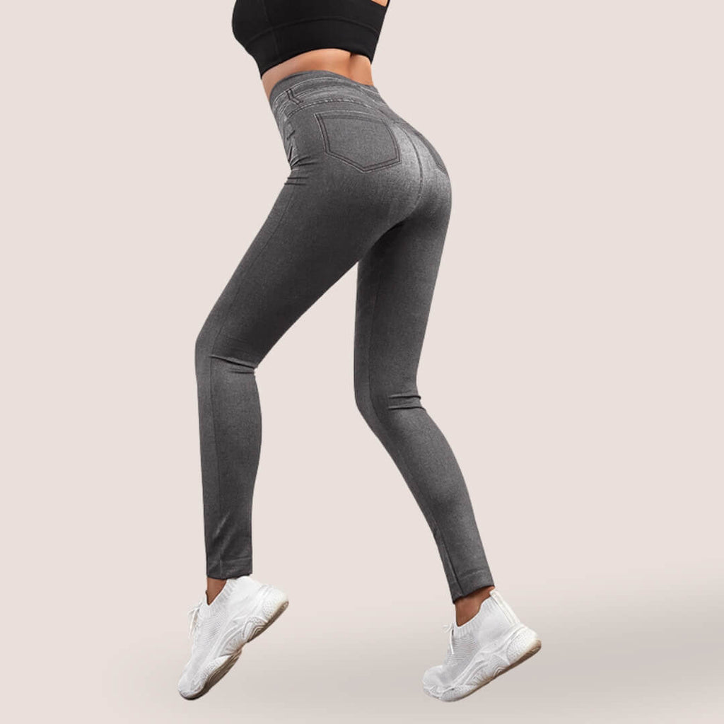 Premium women's sculpting stretch anti-cellulite jeans