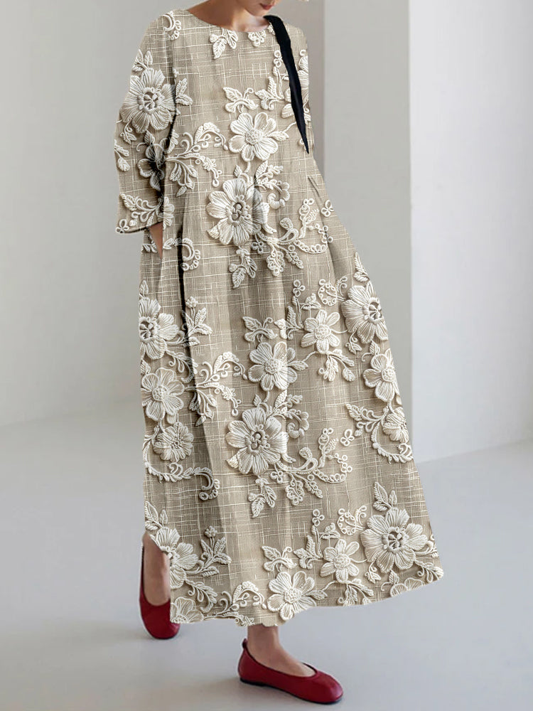 Abito maxi stampato da donna – Elegante e fluido