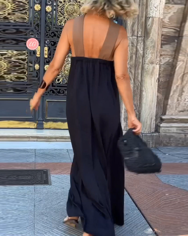 Abito maxi incrociato da donna – Elegante e fluido