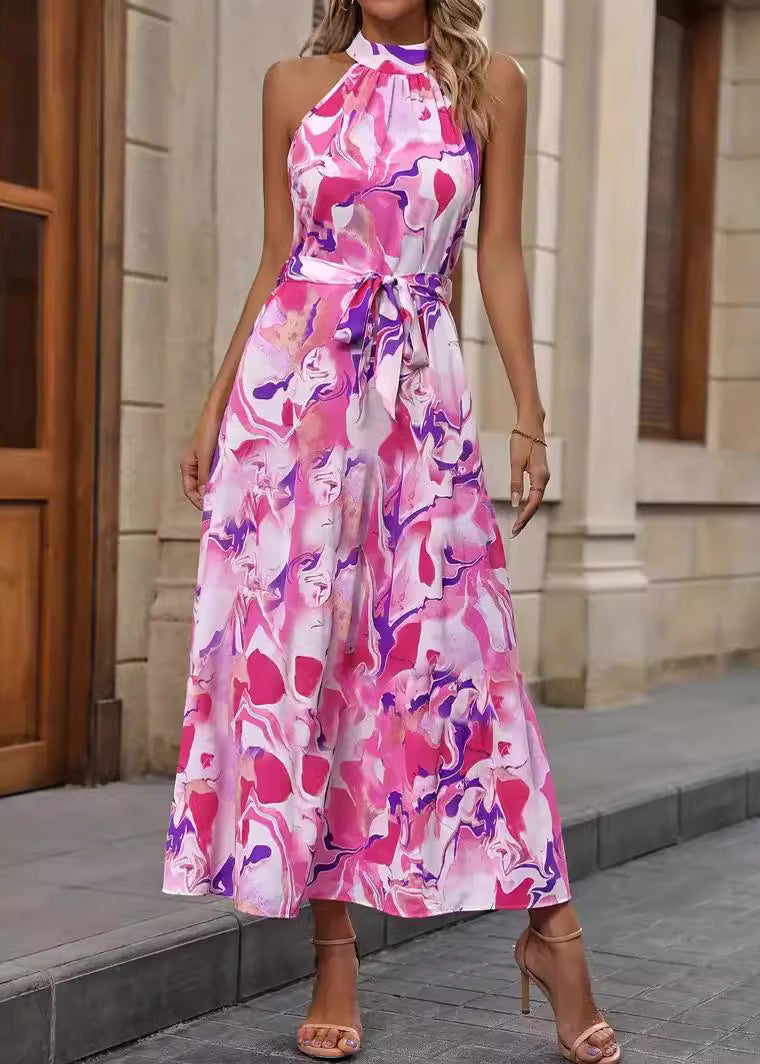 Maxi abito estivo da donna con a Cavezza- leggero e lusinghieroscollo