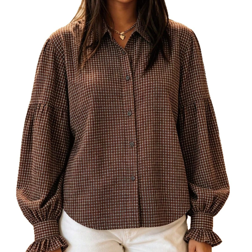 Blouse pour femme à manches ballon - Élégante et fluide