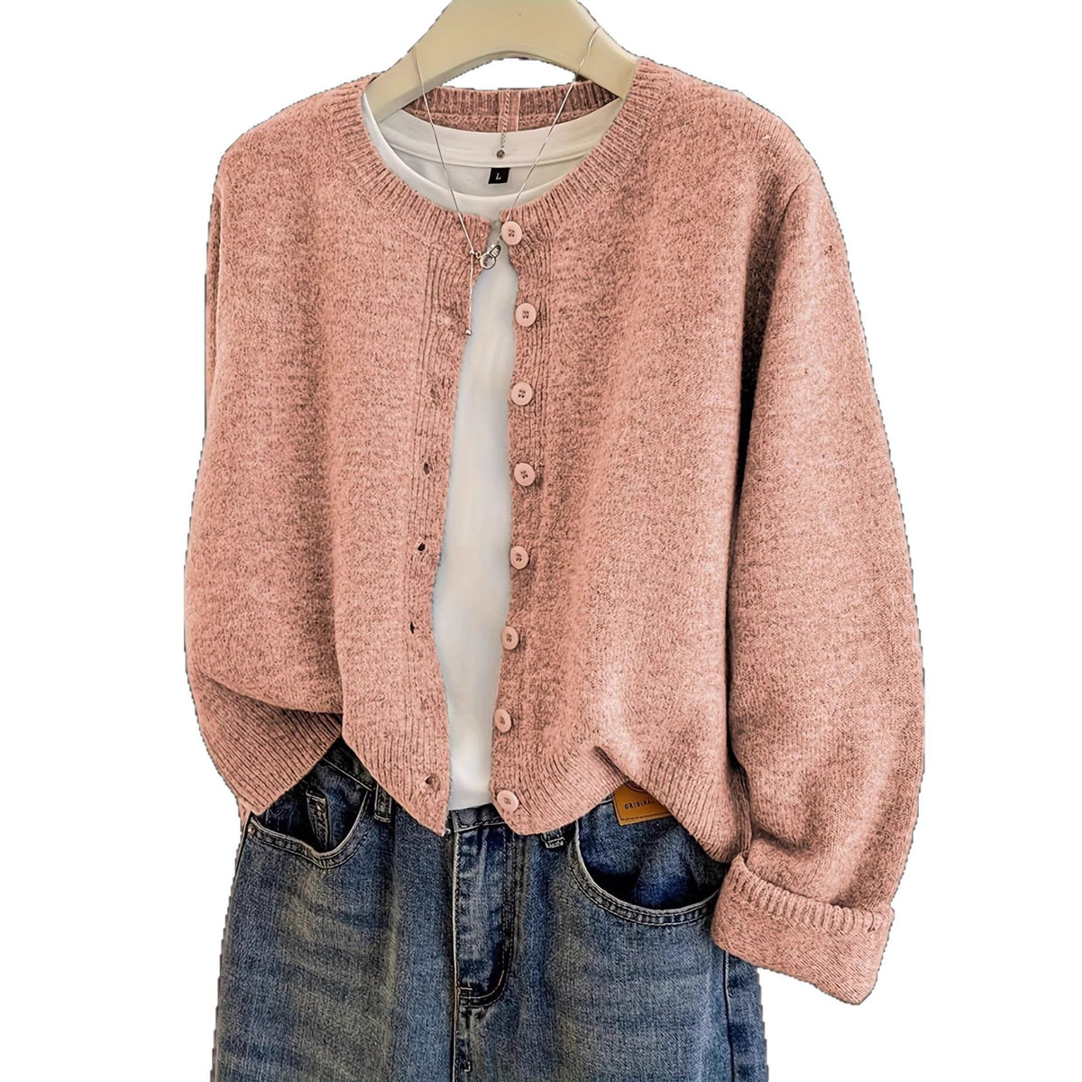 Cardigan corto donna girocollo - Morbido e facile