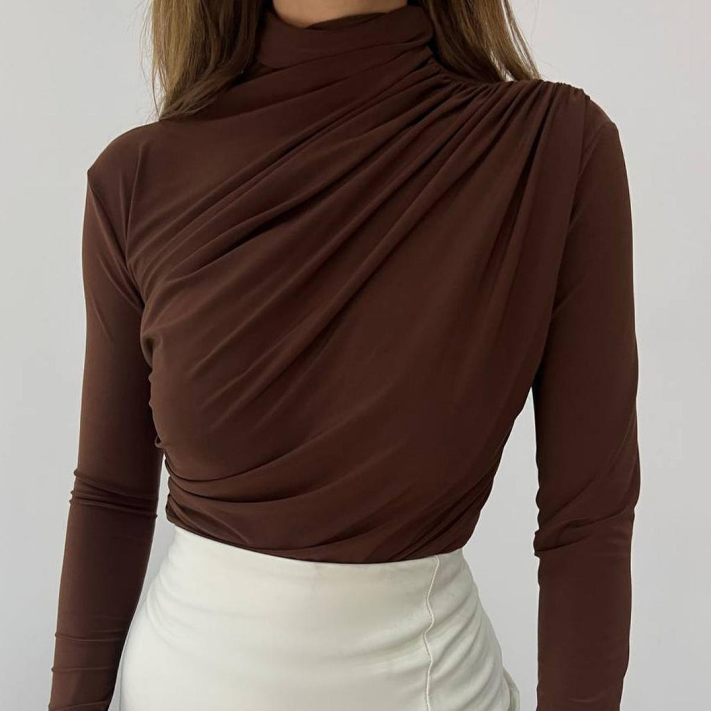 Top basique à manches longues pour femme - Simple et doux