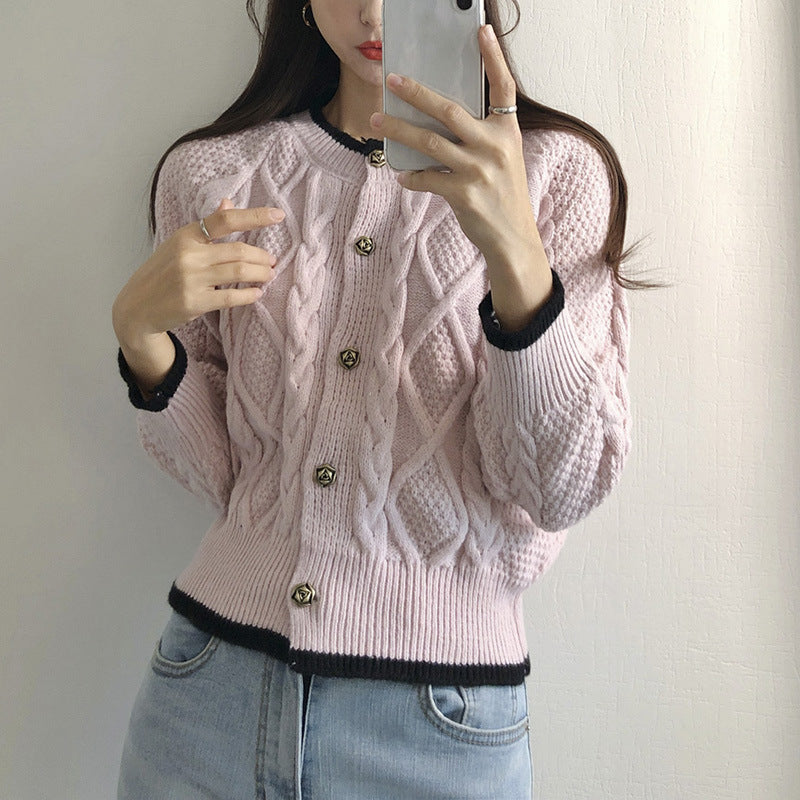 Cardigan donna colorblock con bottoni - Morbido e trendy