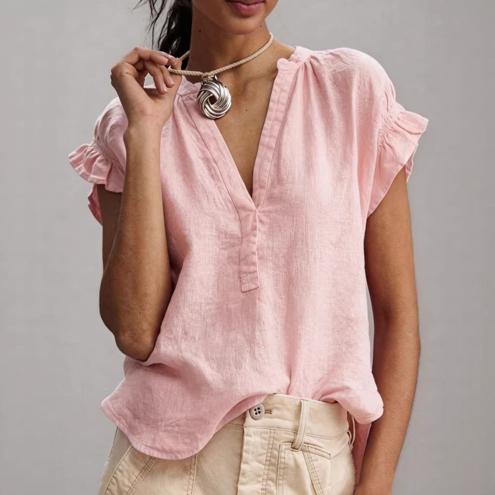 Camicia da donna in cotone dallo stile casual