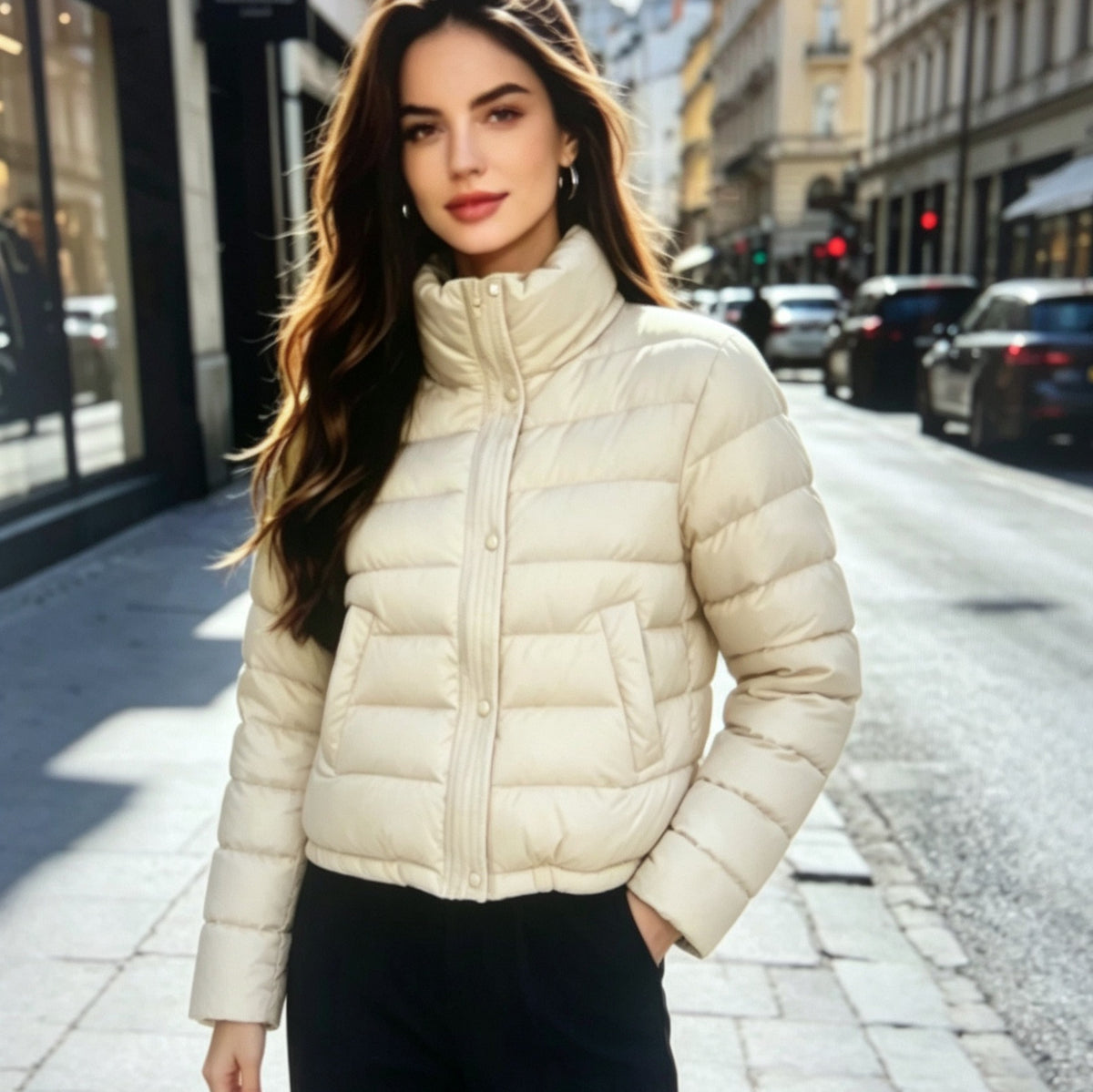 Manteau matelassé pour femme de style coréen - Chaud et léger