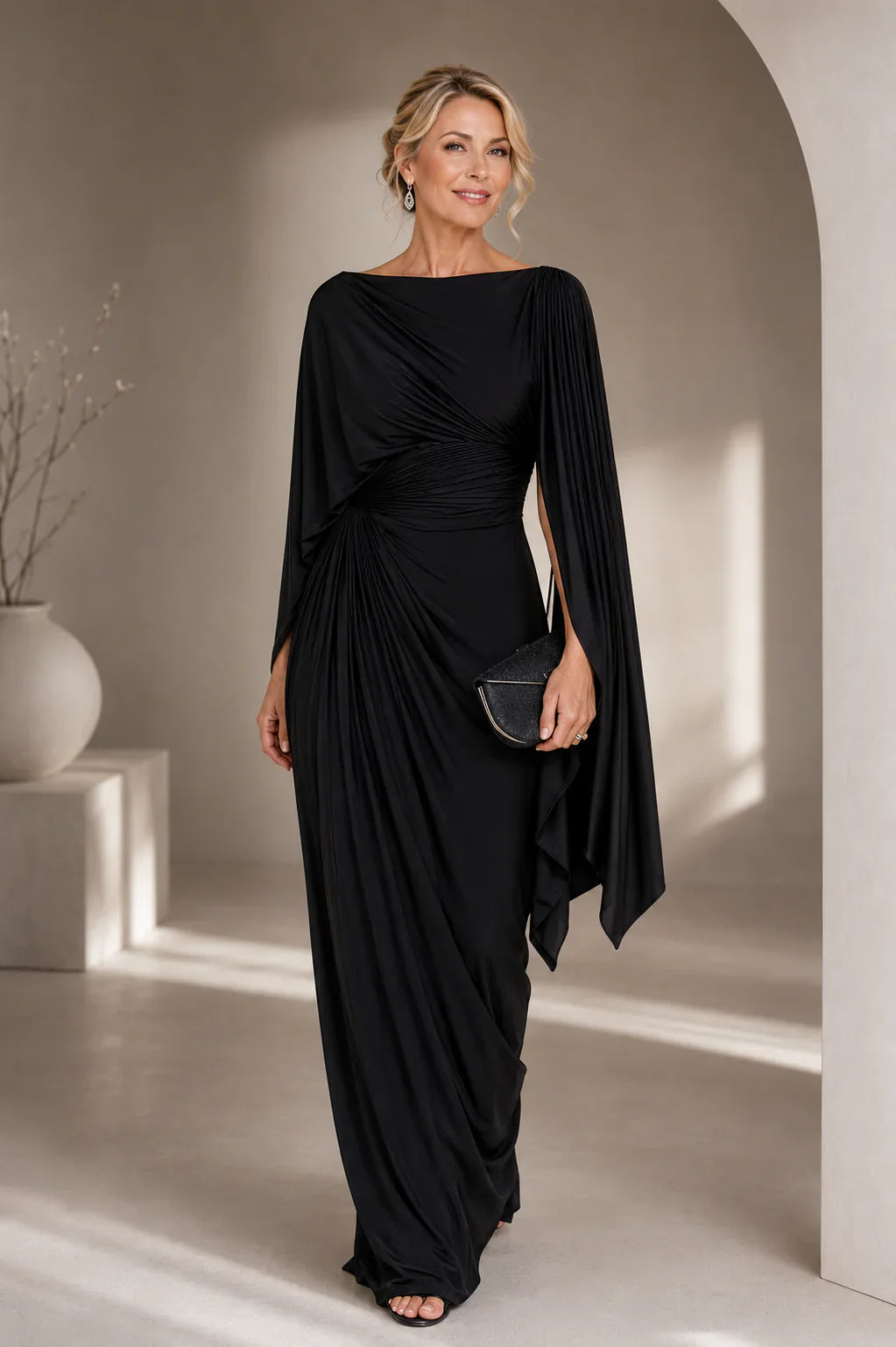 Abito lungo da donna plissettato - Fluido ed elegante