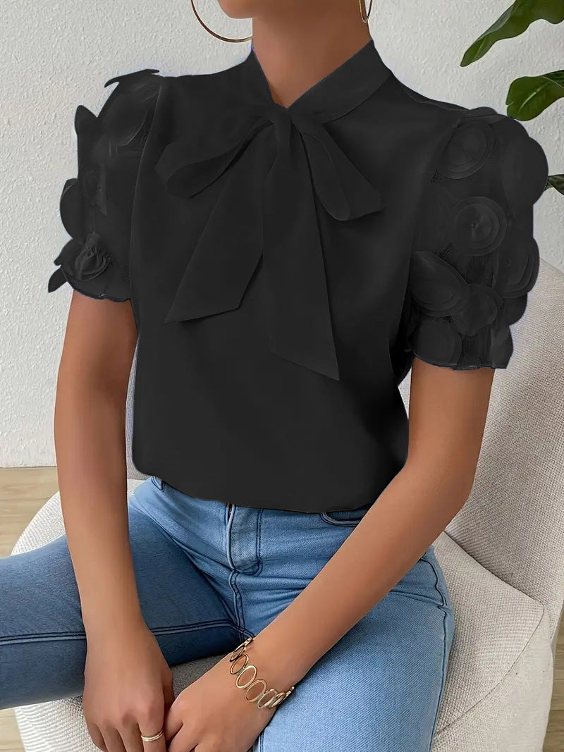 Blusa elegante da donna con fiocco – Camicetta chic e raffinata