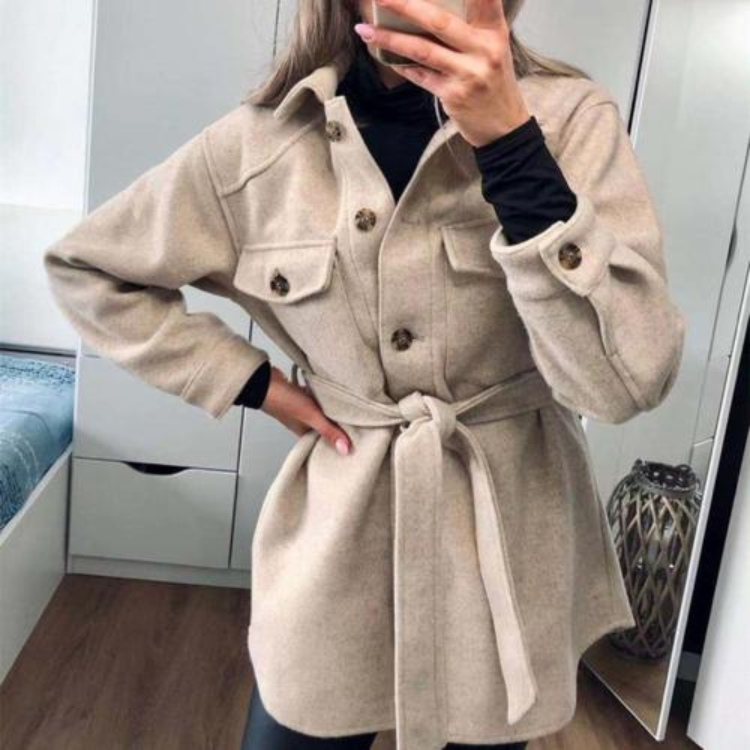 Women's Long Winter Jacket - Elegant and Warm