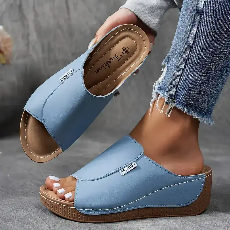 Sandali con plateau comfort da donna – Cinturini regolabili con supporto dell'arco plantare