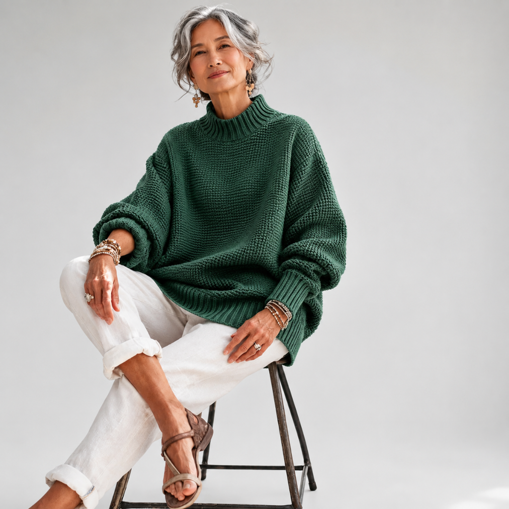 Pull femme en maille décontractée - Doux et décontracté