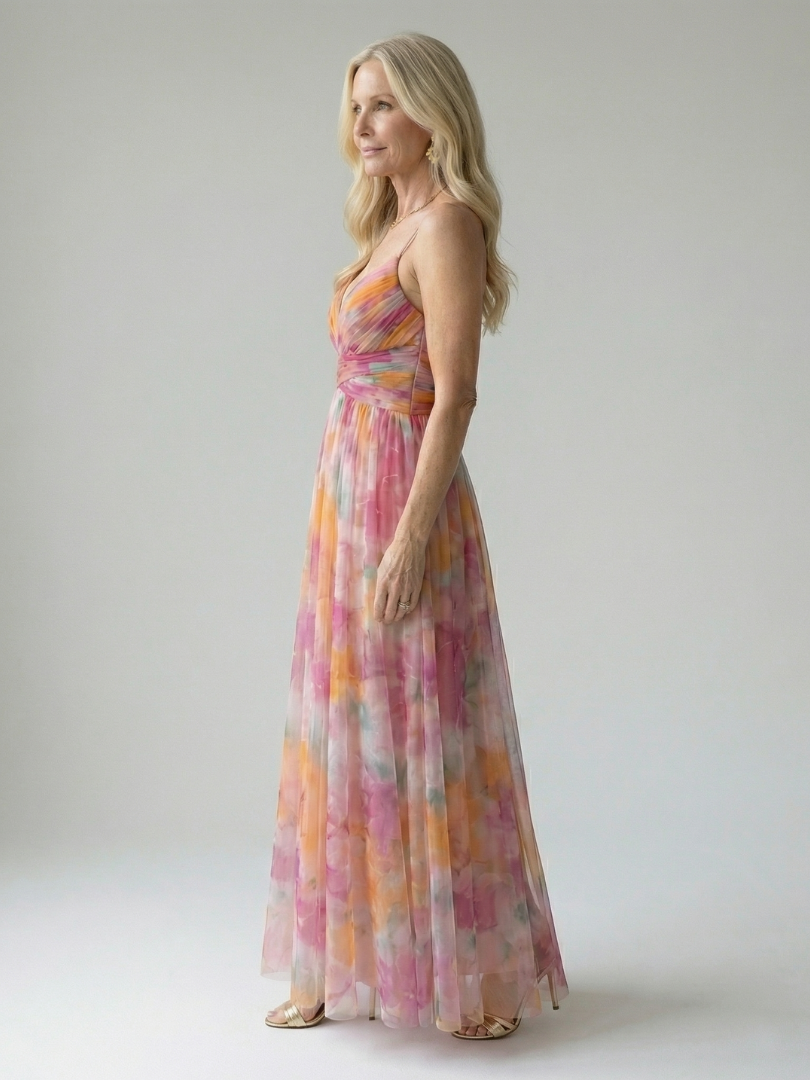 Abito maxi da donna incrociato e fluido - Femminile e leggero