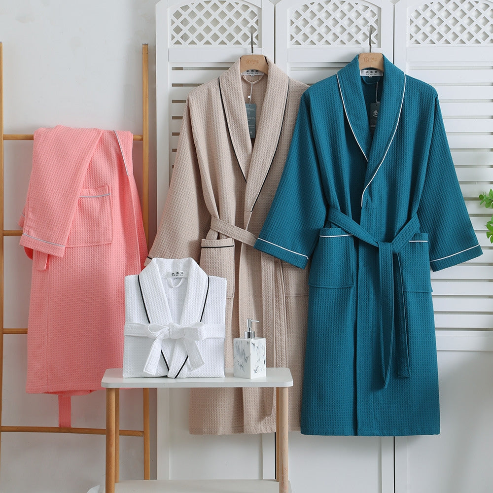 Lightweight unisex cotton bathrobe – soft bathrobe