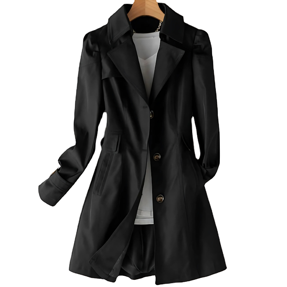 Trench da donna sagomato con bottoni e colletto classico - Elegante e intramontabile