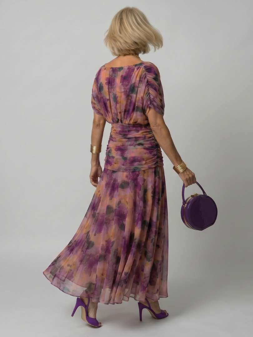 Abito midi da donna con spalle scoperte - Fluido e romantico