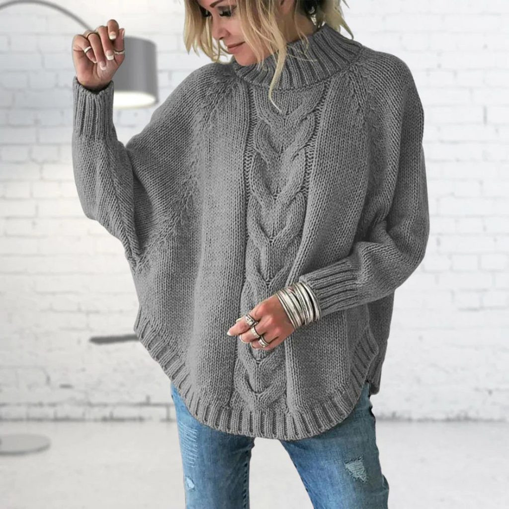 Maglione a Collo Alto a Coste Elegante da Donna - Comfort Lavorato a Maglia