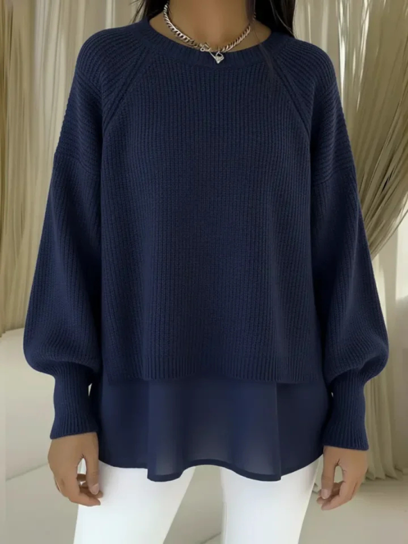 Women's two-piece-effect sweater - Chic and comfortable