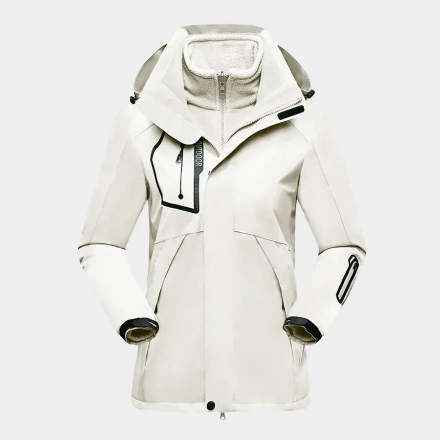 Giacca da sci impermeabile da donna – Cappotto invernale da snowboard dal taglio sportivo