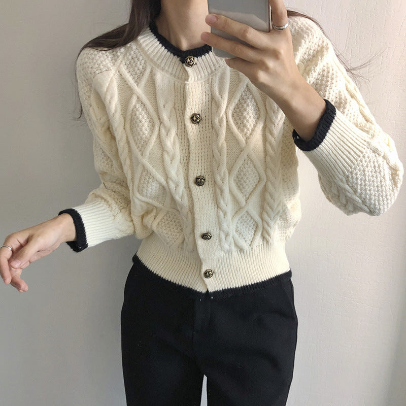Cardigan donna colorblock con bottoni - Morbido e trendy