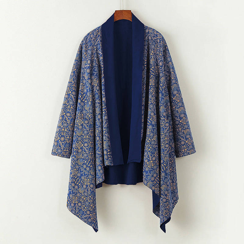 Giacca donna in cotone e lino stile vintage casual