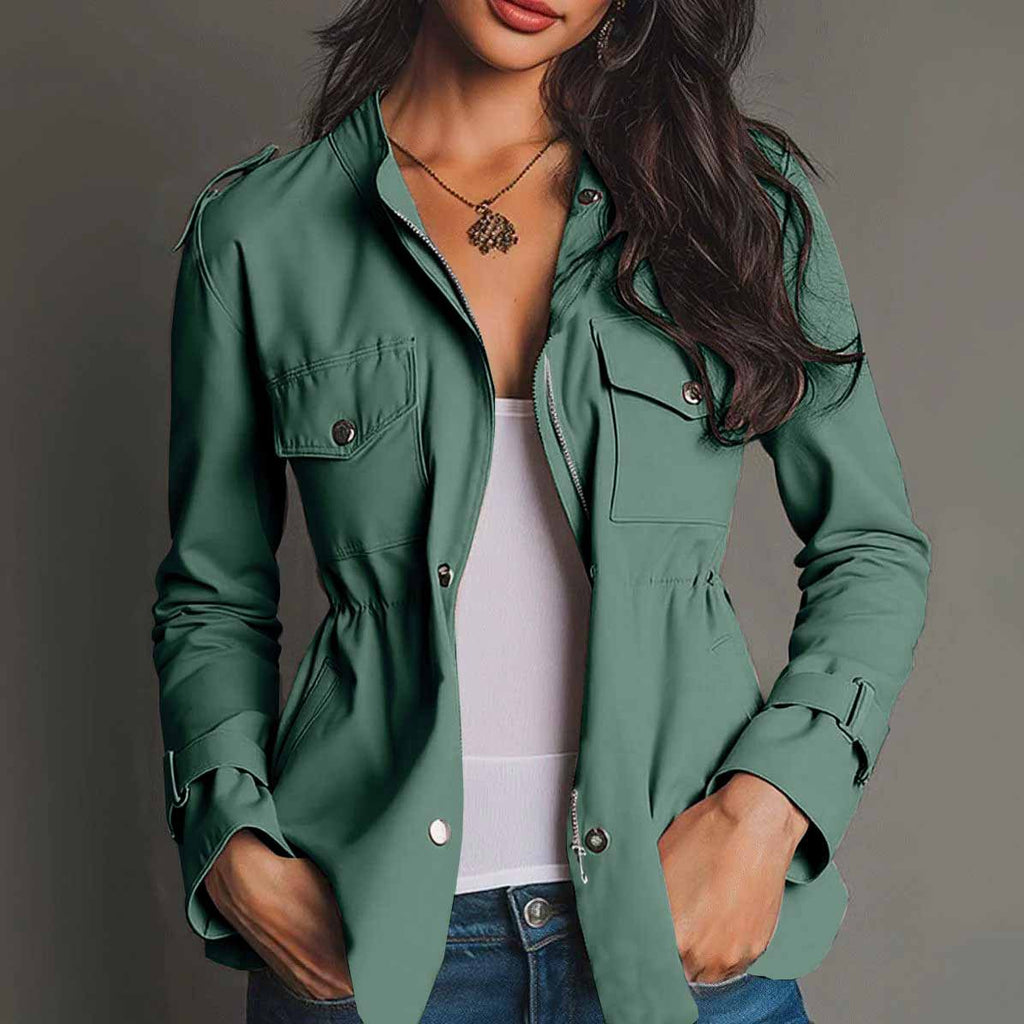 Veste femme cintrée coupe-vent avec poches - Urbaine et légère