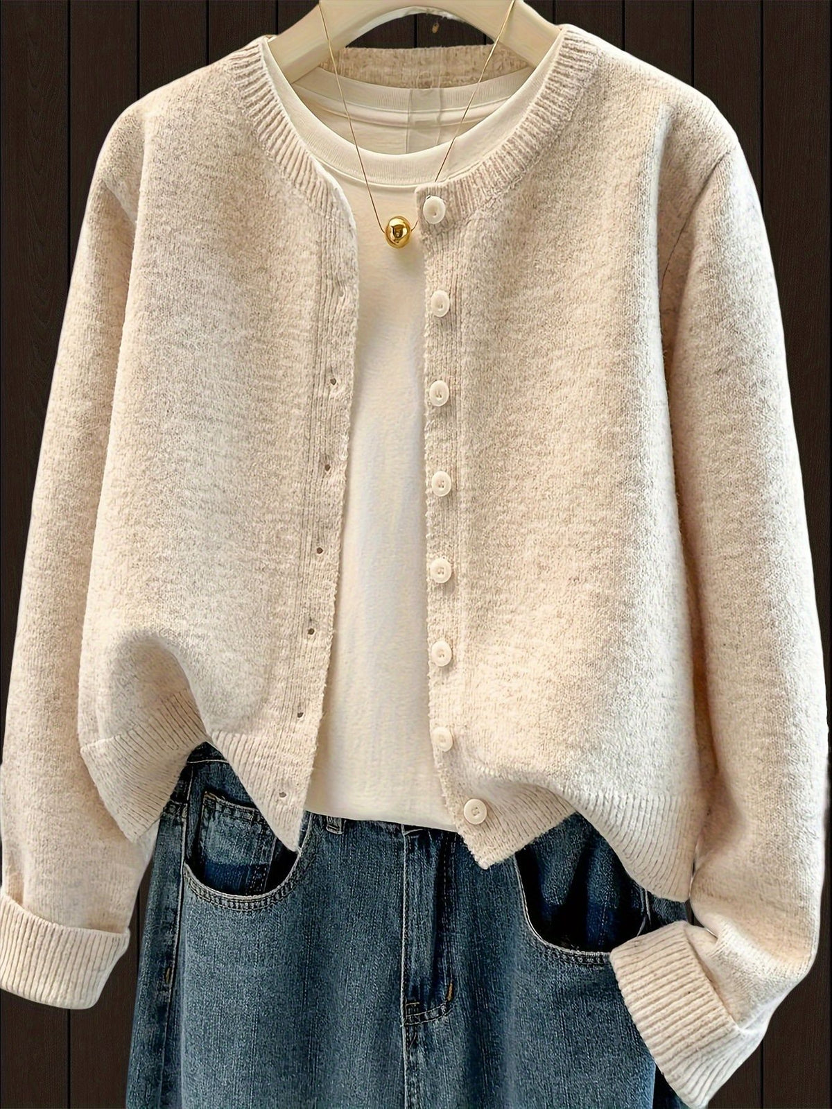 Cardigan corto donna girocollo - Morbido e facile