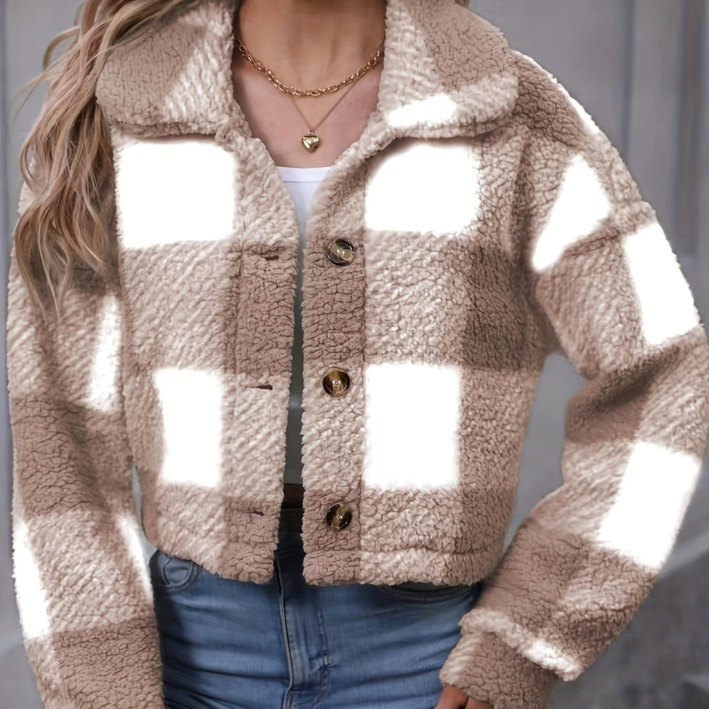Giacca corta donna a quadri - Moderna e casual