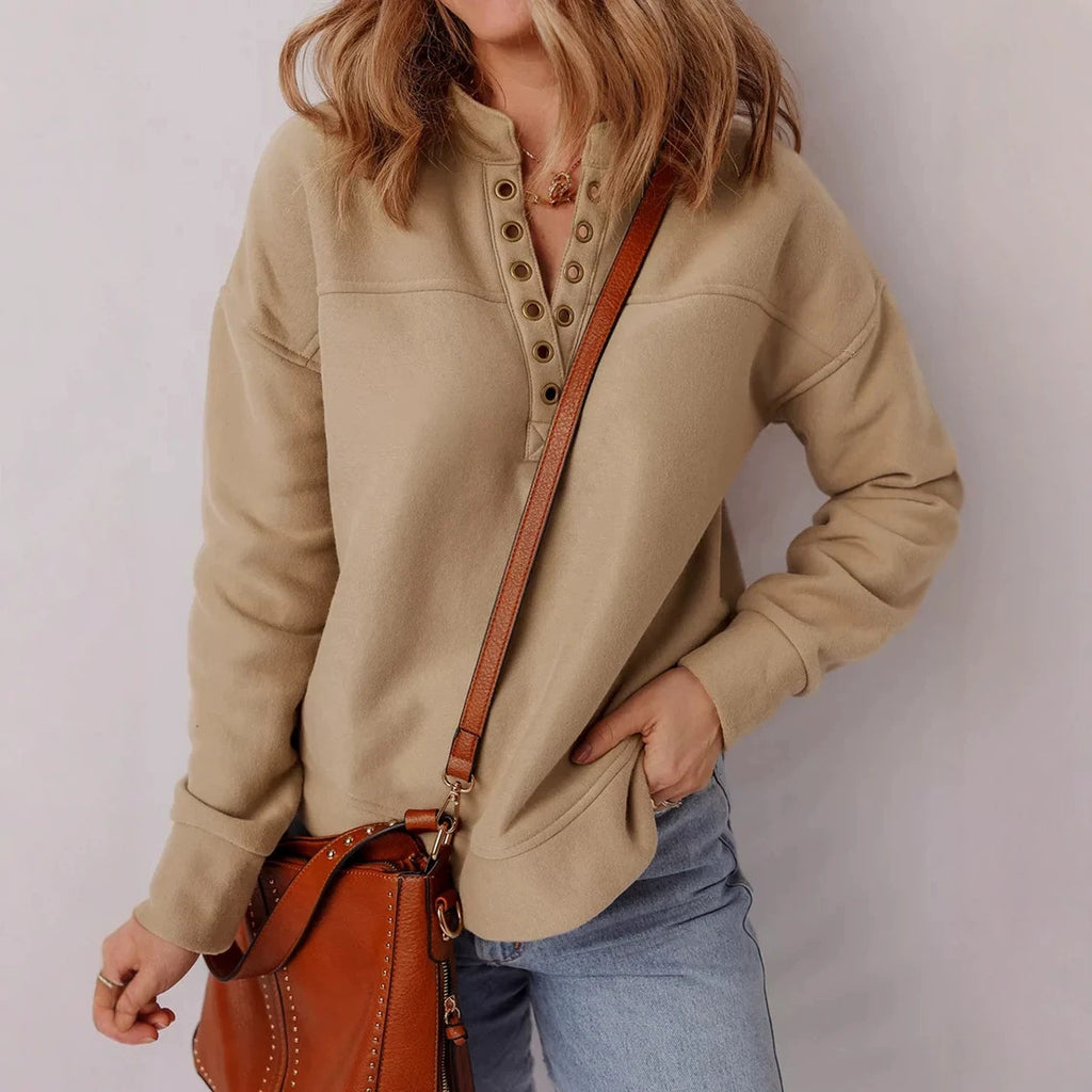 Sudadera de mujer con hombros caídos – Suave y cómoda