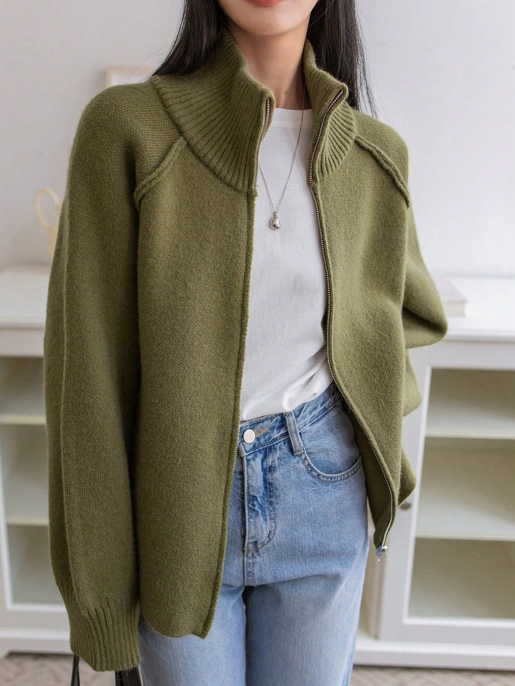 Manteau femme en maille coupe décontractée - Doux et facile à porter