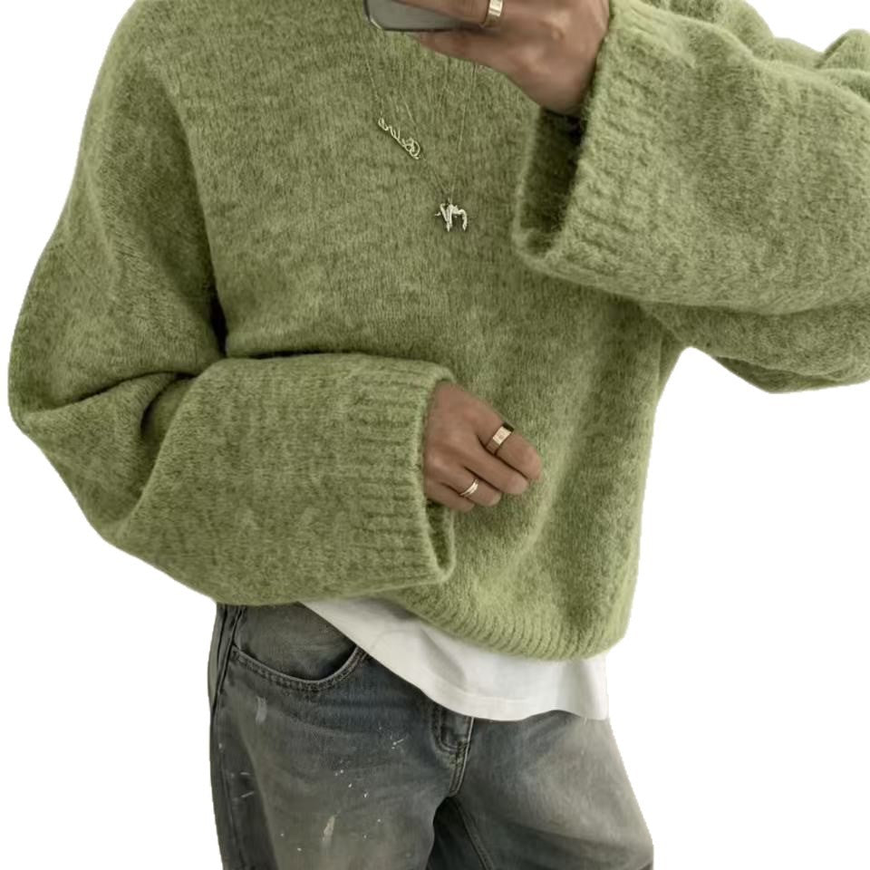 Maglione donna ampio tinta unita in maglia - Morbido e facile da indossare