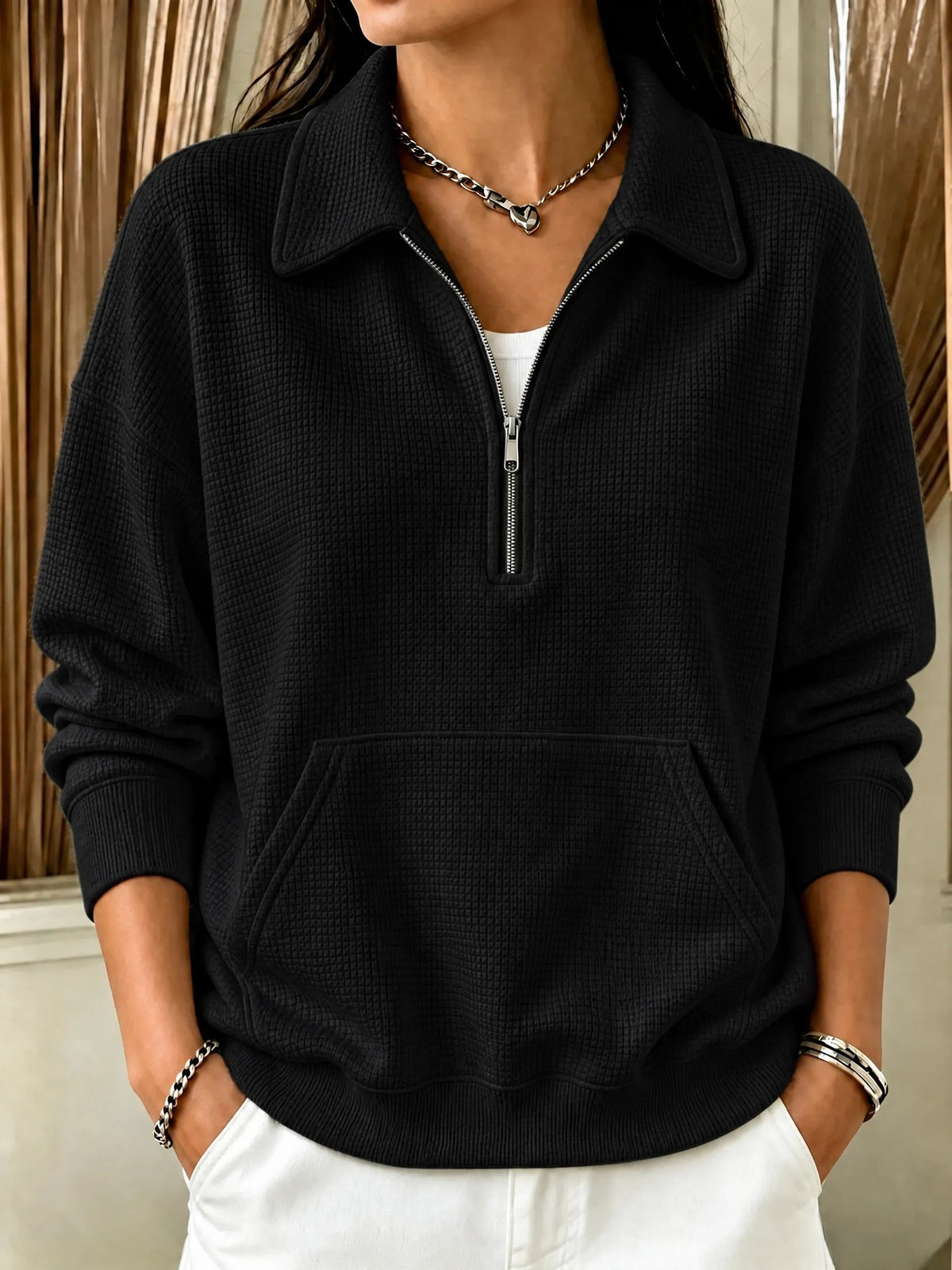 Women's casual relaxed-fit pullover - Comfortable and colorful