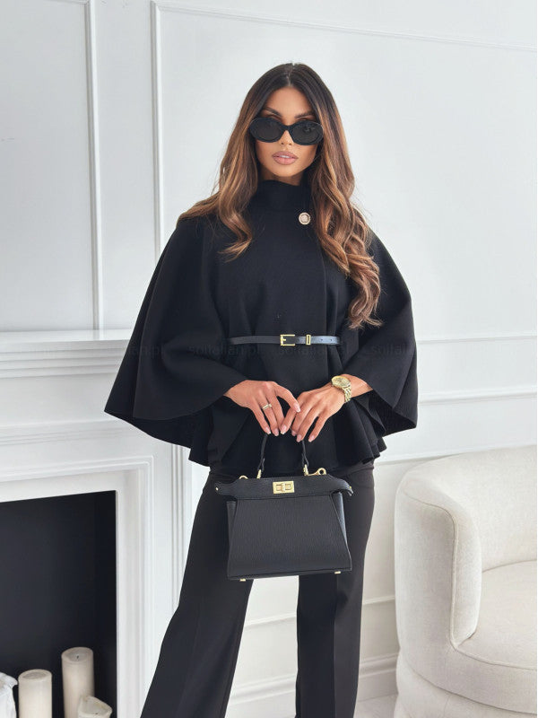 Elegante giacca con cintura per donna